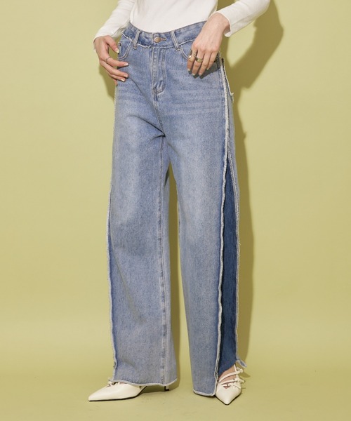 casane（カサネ）の「リメイクデニムパンツ（デニムパンツ）」 - WEAR