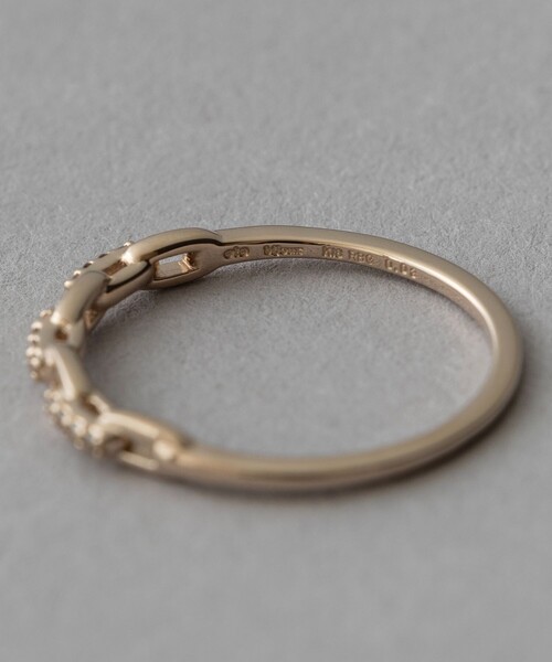 トーン] K18RBG ブラウンダイヤモンド チェーン リング（リング）｜ete