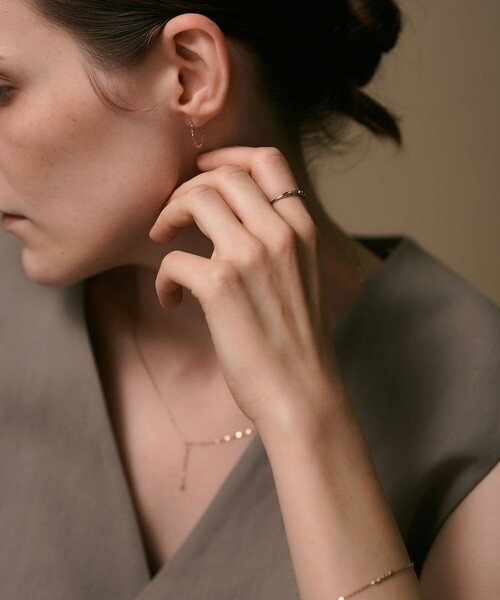 トーン] K18RBG ブラウンダイヤモンド チェーン リング（リング）｜ete