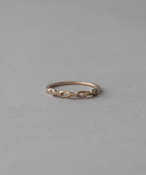 トーン] K18RBG ブラウンダイヤモンド チェーン リング（リング）｜ete