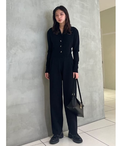 SLY THROW KNIT JUMPSUITS ニット ジャンプスーツ