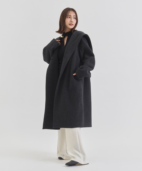 HARUNOBUMURATA/ハルノブムラタ】KAREN/WOOL HOODED COAT/ウール