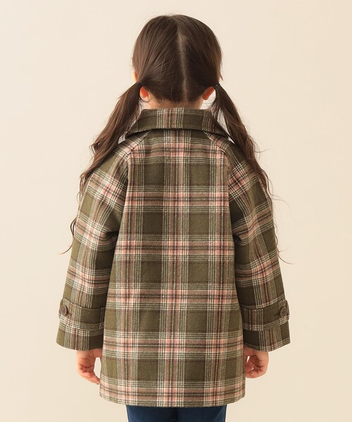 セール】チェック柄 コート 2025FW（90～140cm）（その他アウター