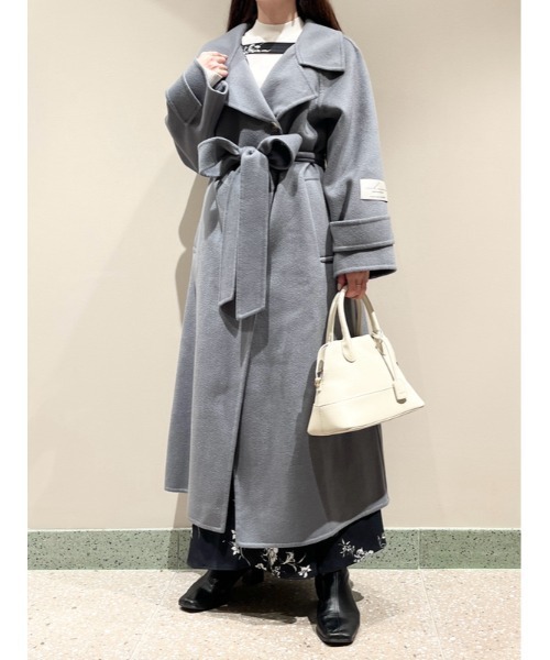 SNIDEL（スナイデル）の「ウロコカシミヤロングコート（その他アウター