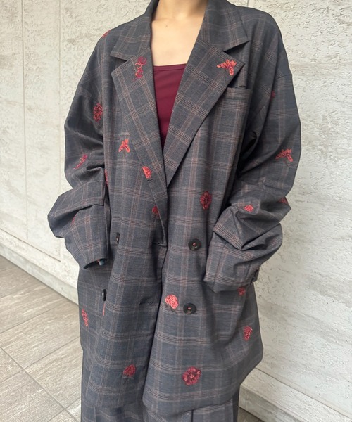 CHECK FLOWER PAPA JACKET（テーラードジャケット）｜Ameri（アメリ