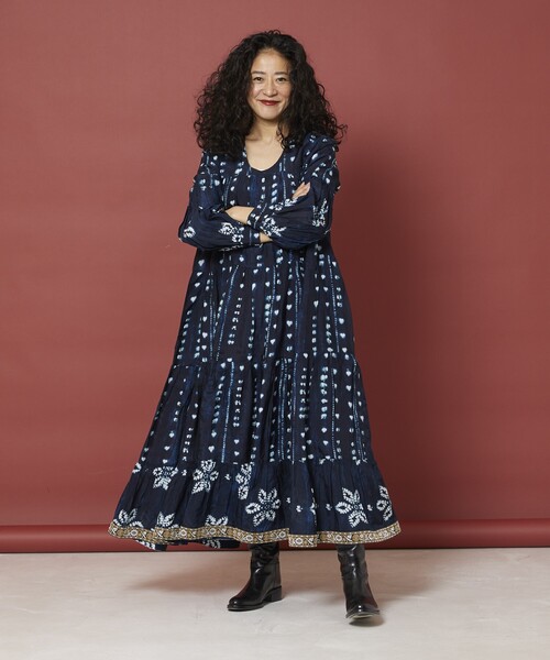 Freada（フリーダ）の「Freada/フリーダ シボリ プリント ティアード