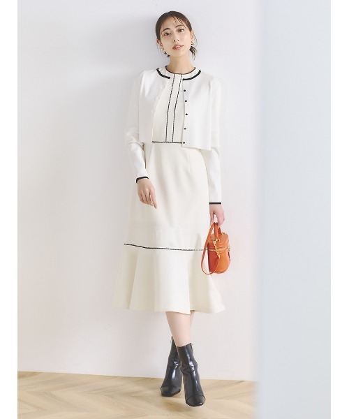 CELFORD（セルフォード）の「レースラインWクロスワンピース