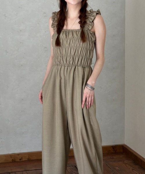 セール】ヘザーエステルツイルシャーリングサロペット（サロペット