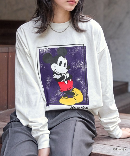 Disney】別注 / ミッキーマウス / オールドグラフィックプリントT