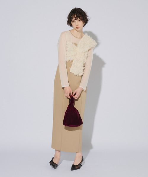 セール】フリンジグリッターノットドレス / fringe glitter knot dress