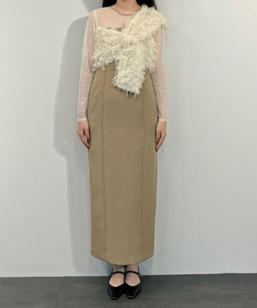 フリンジグリッターノットドレス / fringe glitter knot dress（ドレス