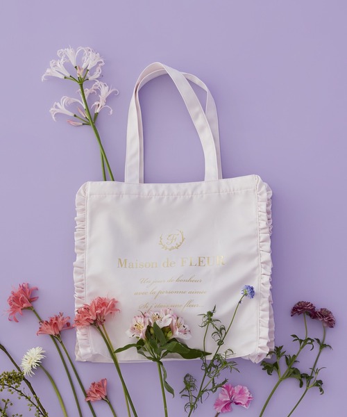 サテンフリルスクエアトートバッグ（トートバッグ）｜Maison de FLEUR