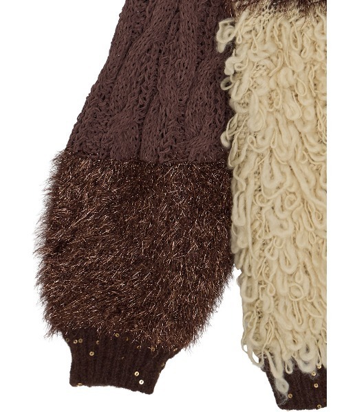 UND MIX YARN PATCHWORK KNIT CARDIGAN（カーディガン/ボレロ）｜Ameri