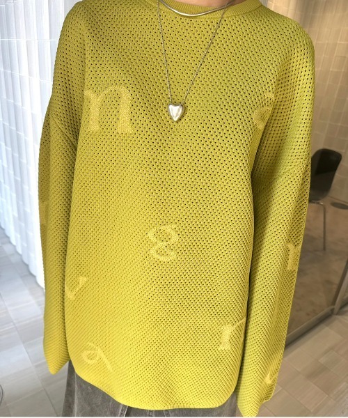 セール】DISPERSE LOGO KNIT TOP（ニット/セーター）｜Ameri（アメリ