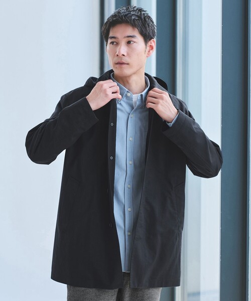 セール】ルミレットウール TAION フード バルカラーコート -撥水