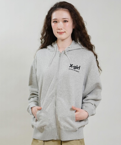 ムラサキスポーツ限定】X-GIRL/エックスガール ジップアップ パーカー