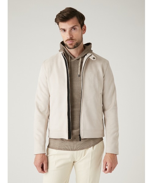 AOURE（アウール）の「ポンチスェード シングルライダースジャケット