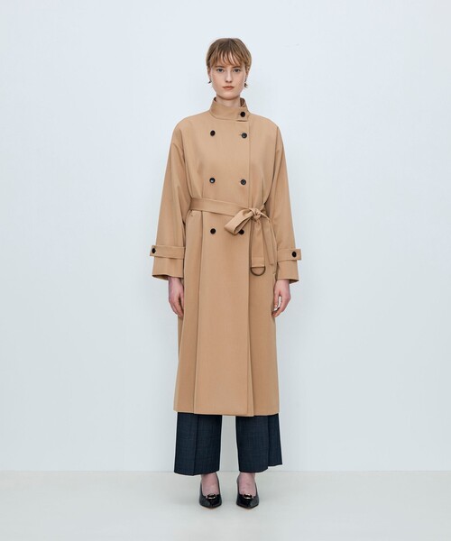 カバートクロス スタンドカラーコート（トレンチコート