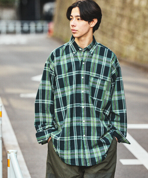 NAUTICA/ノーティカ ビッグシルエット マドラスチェック BDシャツ