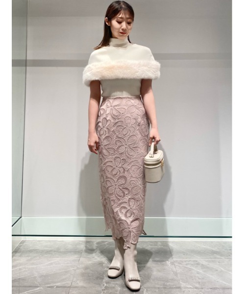 CELFORD（セルフォード）の「リボンレースタイトスカート（スカート