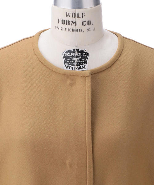 Drawer（ドゥロワー）の「Drawer ウールメルトンリバーノーカラー