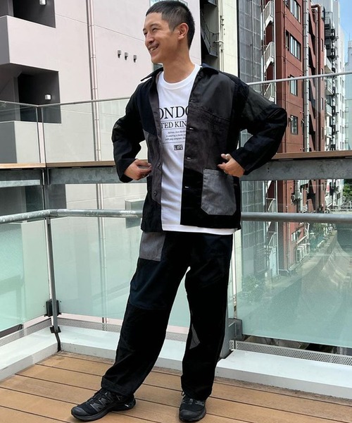 rebear by Johnbull】パッチワークカバーオールジャケット