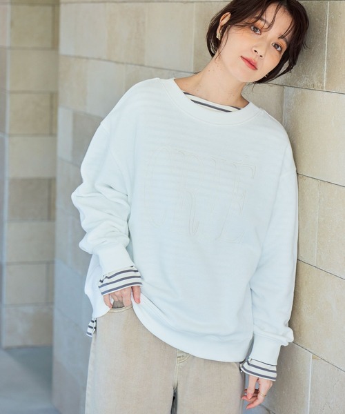 セール】裏毛刺繍ロゴスウェット（スウェット）｜studio CLIP