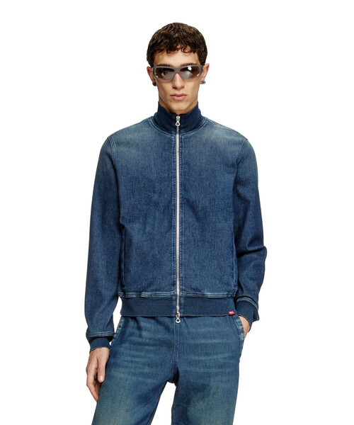 メンズ ジップアップスウェット トラックデニム D-BUZYE-S TRACK