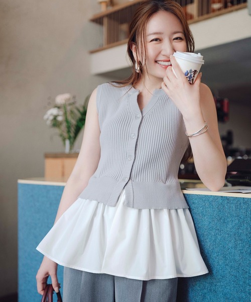 セール】◇ 2wayドッキングペプラムベスト（ベスト）｜NATURAL BEAUTY