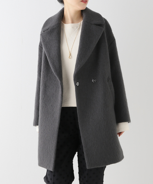 IENA（イエナ）の「ウールモヘヤシャギーコート（チェスターコート