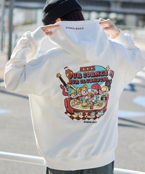 ∴WEGO/【26年春新作】別注NEWJACKグラフィックプルパーカー（パーカー