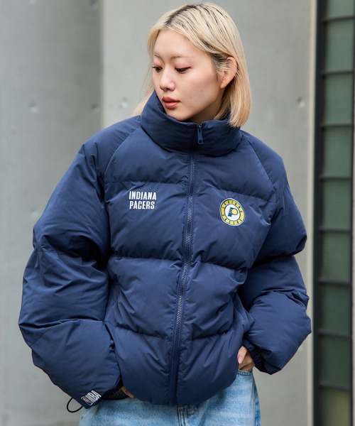 NBA Team logo Puffer Jacketユニセックス ワッペン刺繍 セール】NBA