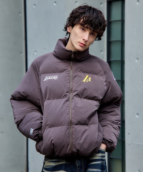 NBA Team logo Puffer Jacketユニセックス ワッペン刺繍 セール】NBA