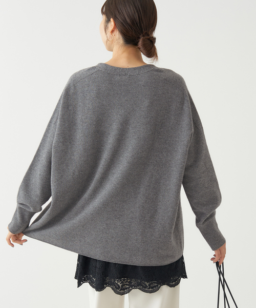 追加2》Fineニュージーウール ニュアンス Vプルオーバー（ニット