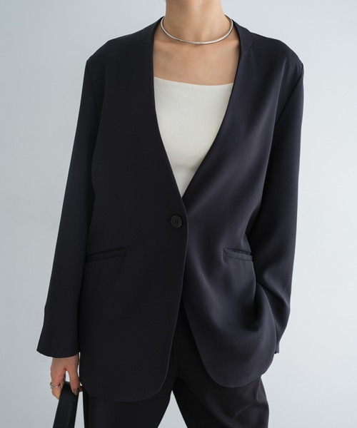 ノーカラージャケット（その他アウター）｜evernavy（エバーネイビー