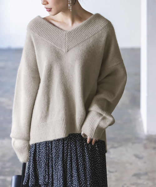 Noble（ノーブル）の「《追加》YAKワイドVネックニット 2（ニット