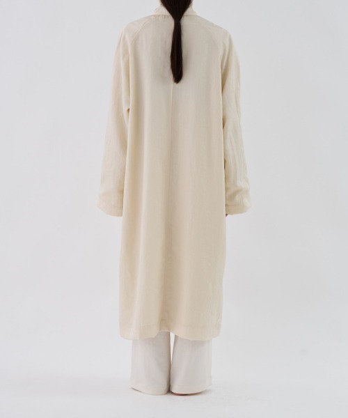 ENOF（イナフ）の「twill long coat（ステンカラーコート）」 - WEAR