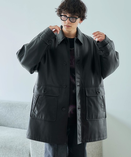 RAGEBLUE（レイジブルー）の「シンセティックレザー/ルーズハーフ