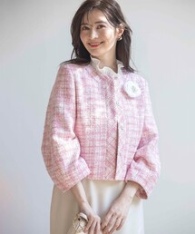 ツイードジャケット」に該当するピンク/桃色系のファッション通販