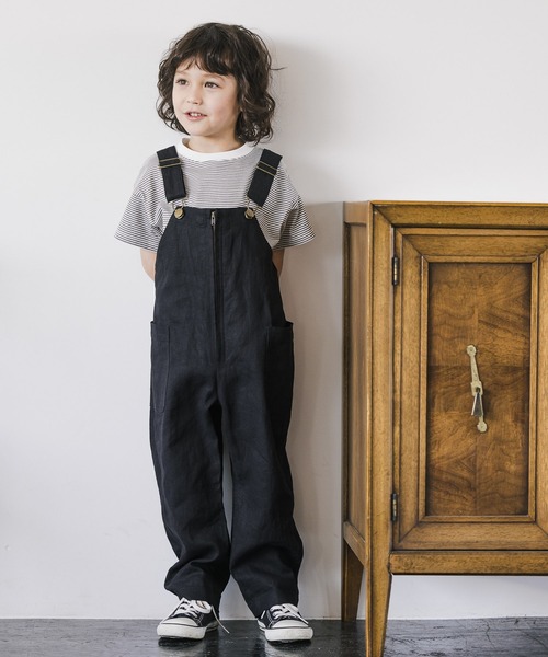セール】【キッズ】フロントZIPライトオーバーオール/940459