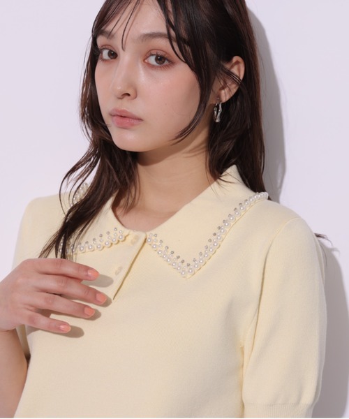 Rirandture（リランドチュール）の「パールカラーポロニット（ニット