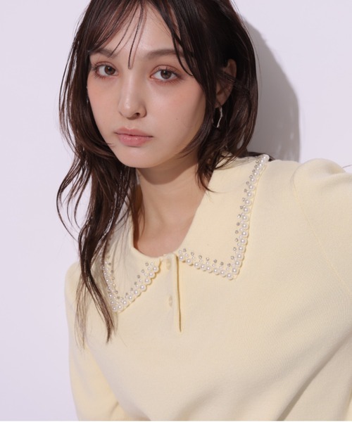 Rirandture（リランドチュール）の「パールカラーポロニット（ニット
