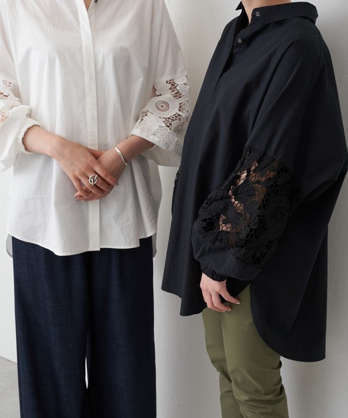 BEARDSLEY（ビアズリー）の「《ビアズリー》袖レースシャツ（シャツ