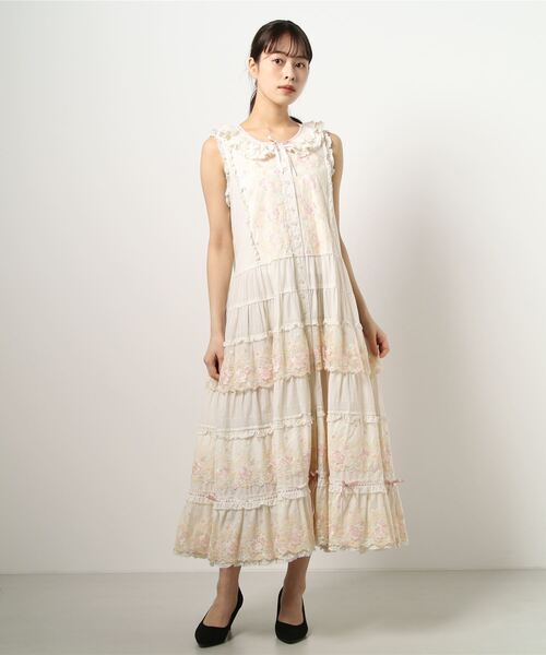 PINK HOUSE（ピンクハウス）の「ローズレース使いワンピースドレス