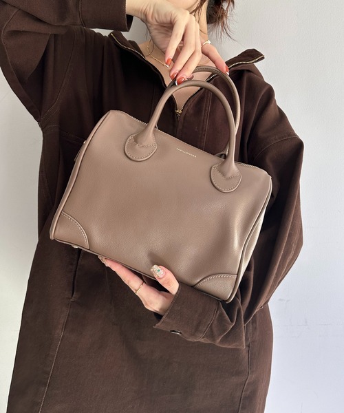 PAPILLONNER（パピヨネ）の「レザーミニボストン/WEB限定（ボストン