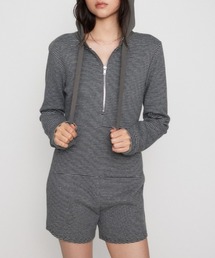 LAGUA GEM（ラグアジェム）の「BORDER HOODIE ロンパース（つなぎ