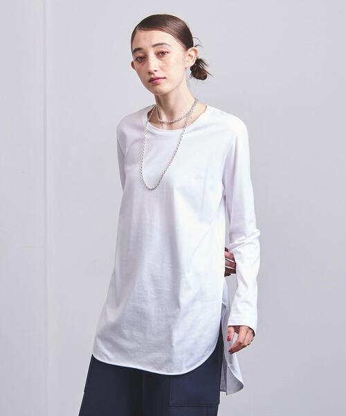 ATON（エイトン）の「＜ATON＞ラウンドヘム ロングスリーブ カットソー