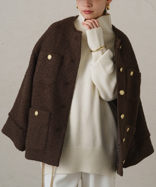 LOUNGEDRESS（ラウンジドレス）の「ツイードジャケット（ノーカラー