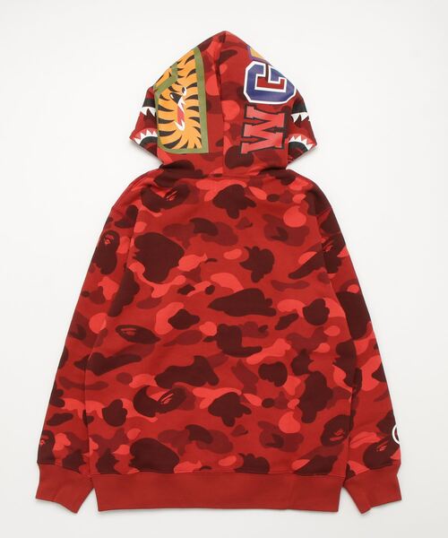 じょ様限定 バックプリント付き A BATHING APE レッド パーカー A
