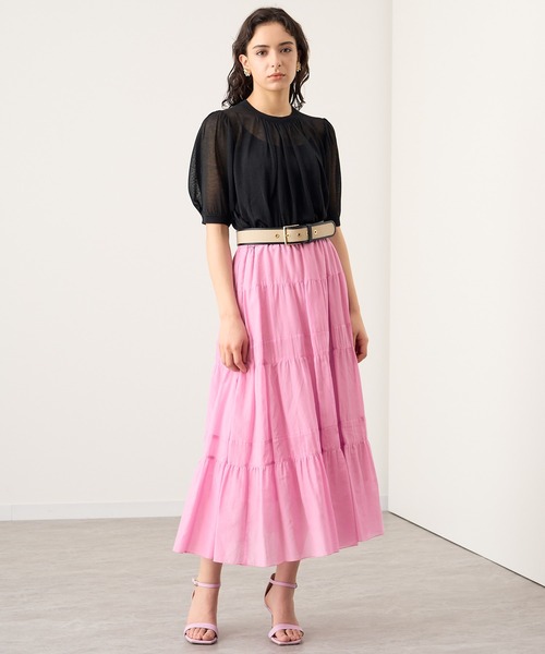 ANAYI（アナイ）の「コットンシルクローンティアード スカート